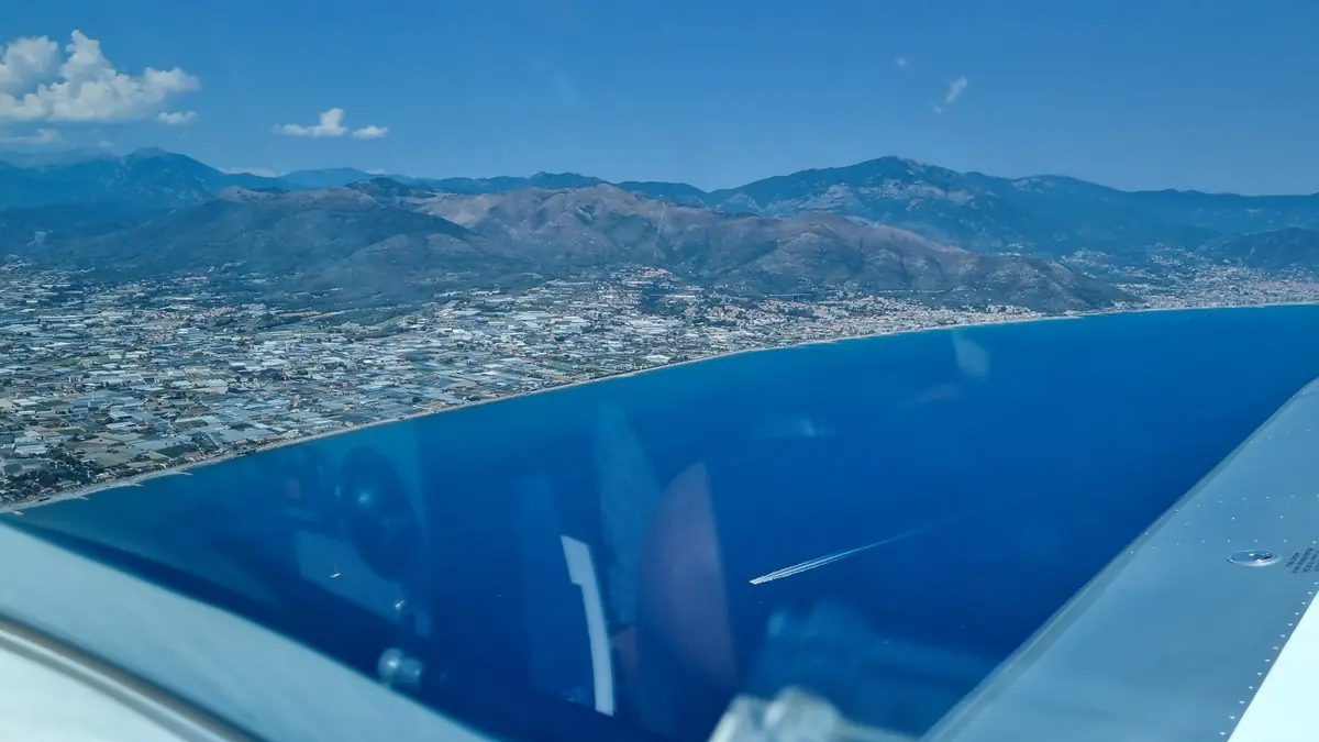 La costa ligure vista dall'alto